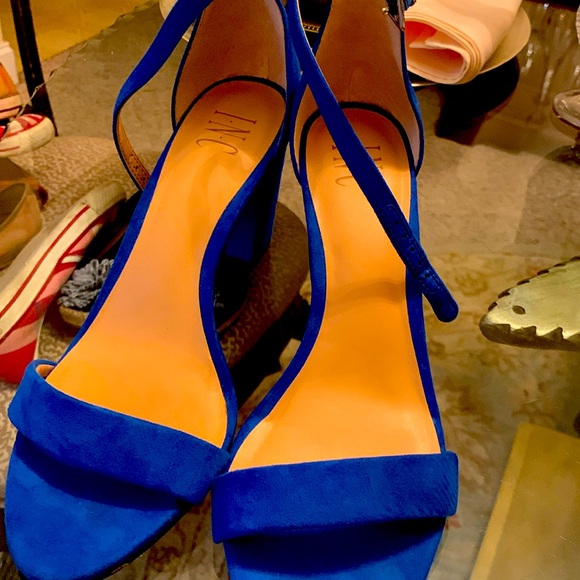 INC International Concepts Shoes - Beautiful Rich blue ankle strap heels
